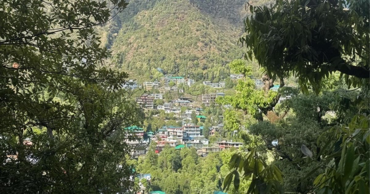 Dharamkot village nestled in the Himalayas above McLeod Ganj, Himachal Pradesh